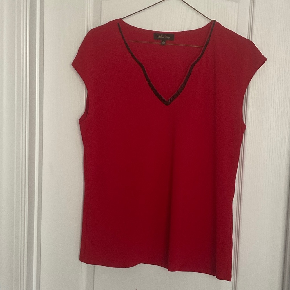 Melissa Paige Scarlet Top with Ebony Accents
